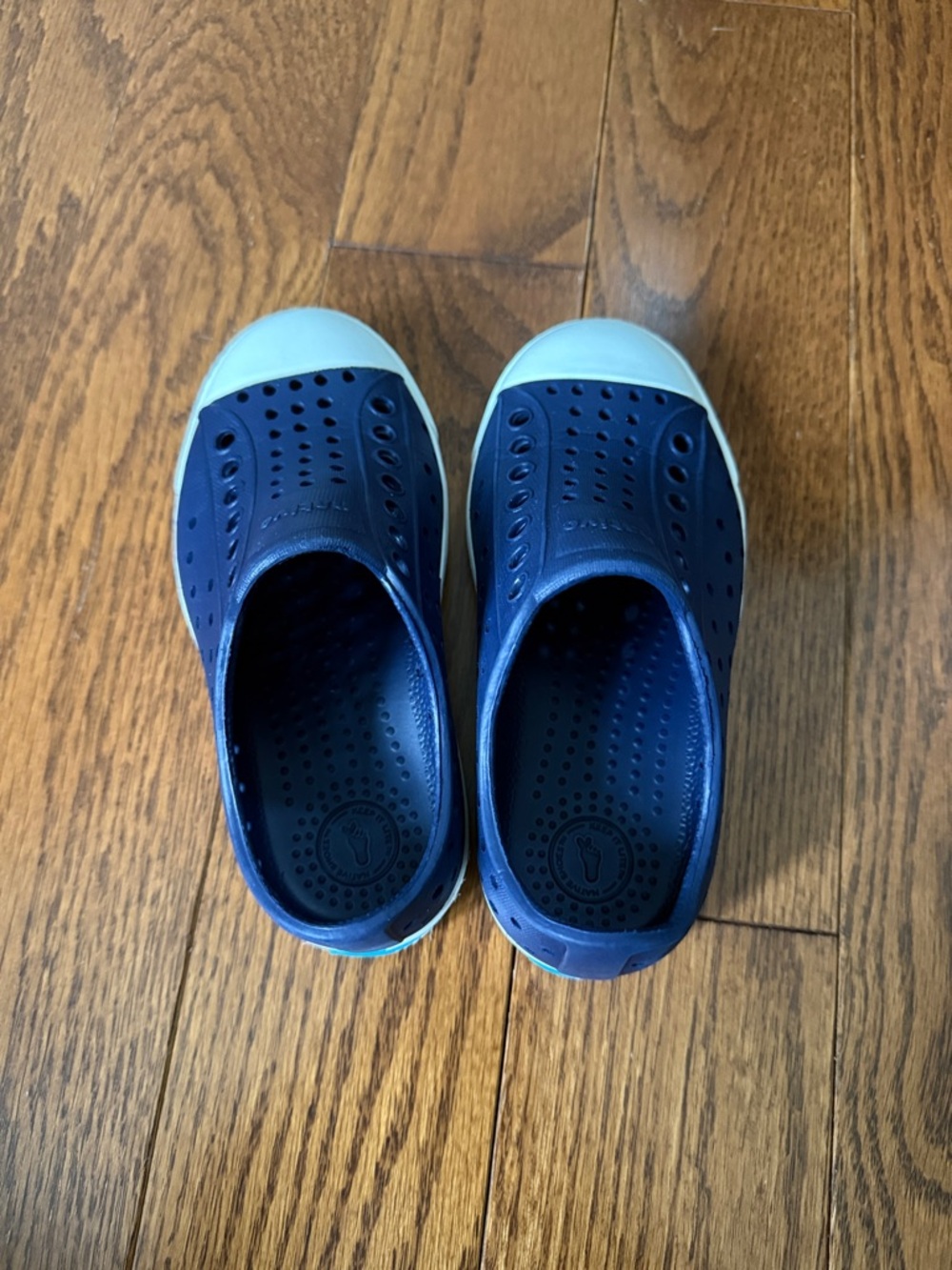 Native Kids Navy and White Slip-On Jefferson Water Shoes